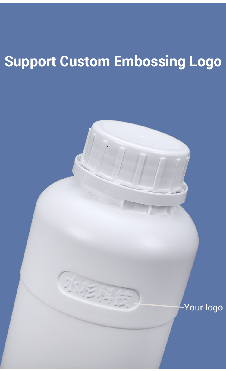 Frost Wide Mouth Plastic Bottles 8 oz Food Grade HDPE Round Reagent Chemical