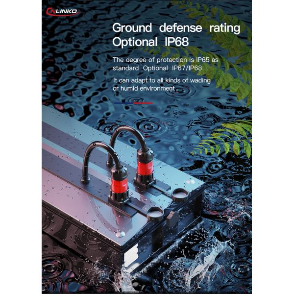 CNLINKO 4 Pin Industry Socket 110 Volt Electrical Plugs and Sockets Waterproof for Light Cable Plug Connector