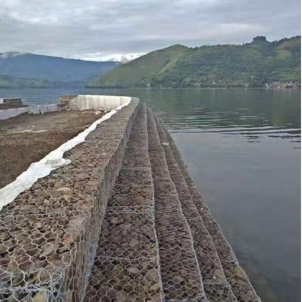 Gabion Wall, Galfan Coated Hexagonal Gabion Mattress, 3x2x0.3m, Wire 2.2mm, Mesh 60x80mm, for Retaining Wall & Erosion Control