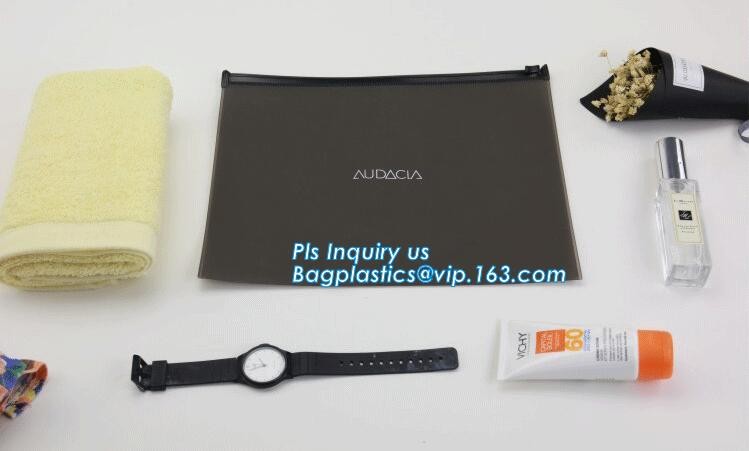 Promotion of cosmetics case price good clear slider top pvc bag, cosmetics soft eva k slider bag eco bag, slider