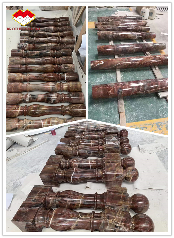 Good Marble Stone Handrail Balustrade Design for Porch and Balcony FOB/CNF Delivery Terms