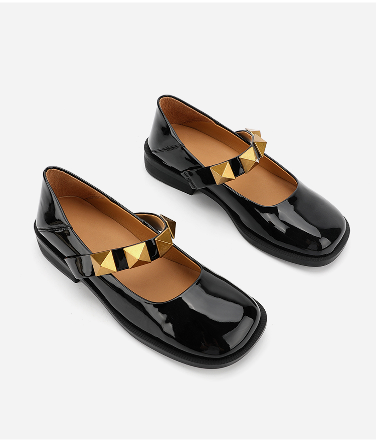 Non Slip Women Flat Leather Shoes , Ladies Beautiful Women Mary Jane Shoes