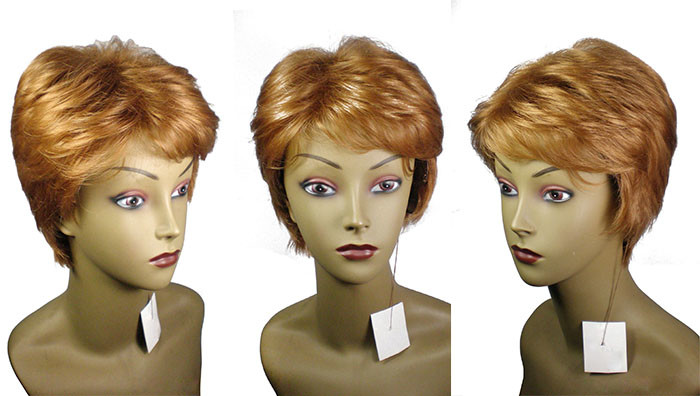Natural Straight Short Synthetic Wigs / Non Lace Front Wigs Non - Remy Hair