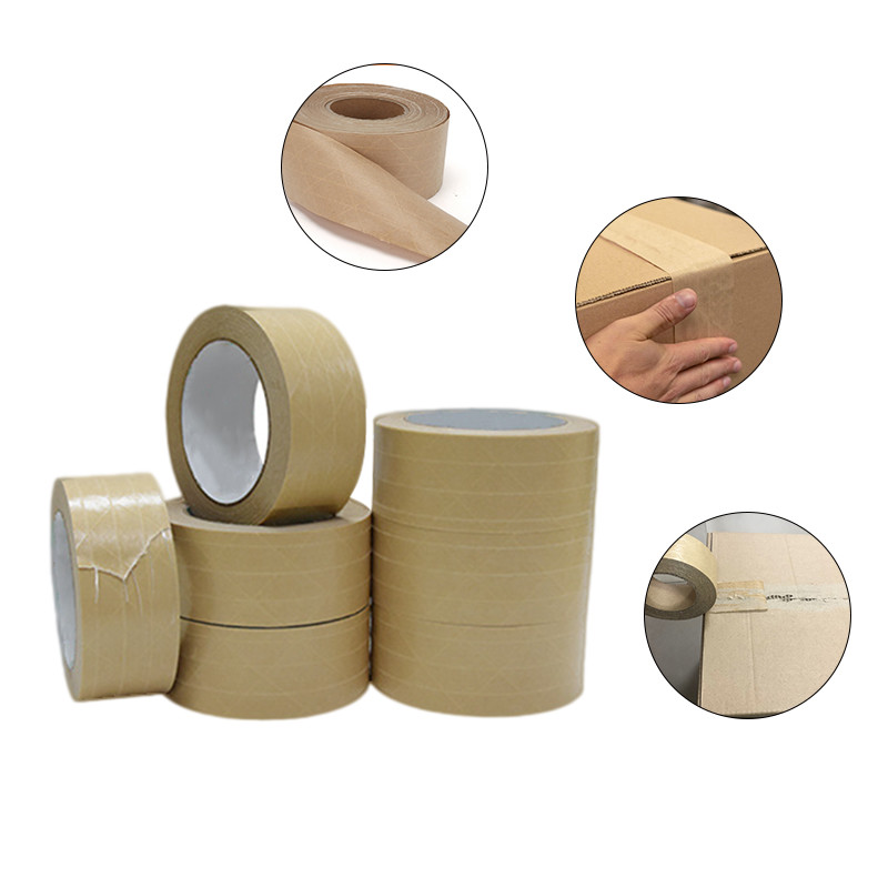 Eco Friendly Brown Kraft Paper Adhesive Tape For Box Sealing