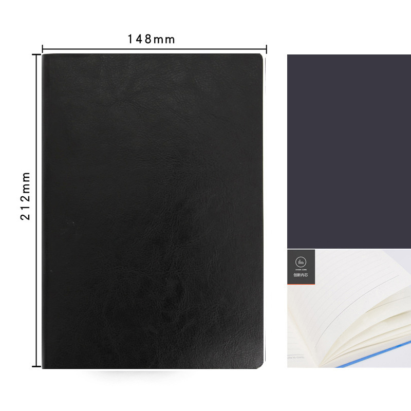 2022 Custom Logo Pu Leather Softcover Notebook Journal for Daily Weekly Monthly Planner