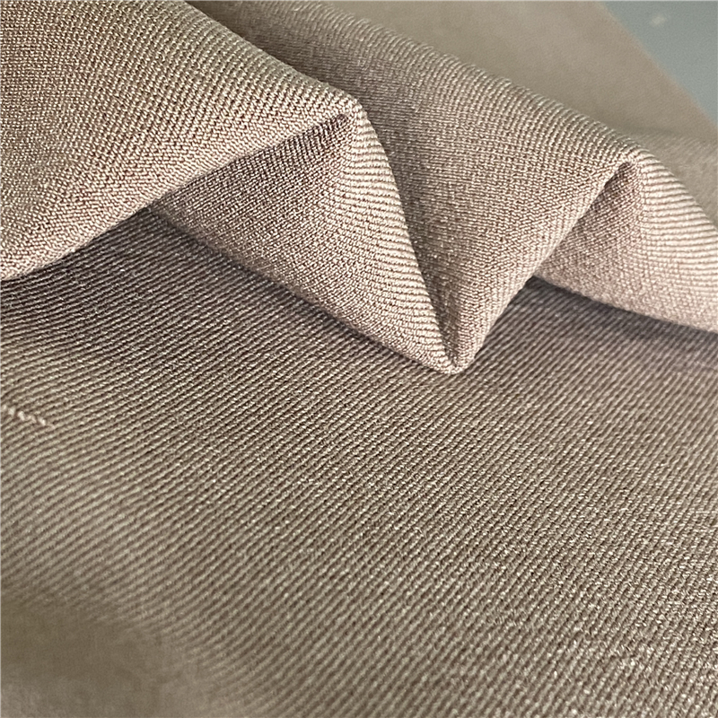 90% Polyester 10% Spandex Woven Twill 4-Way Stretch Style Khaki Elastane Fabric for Fashion Clothing
