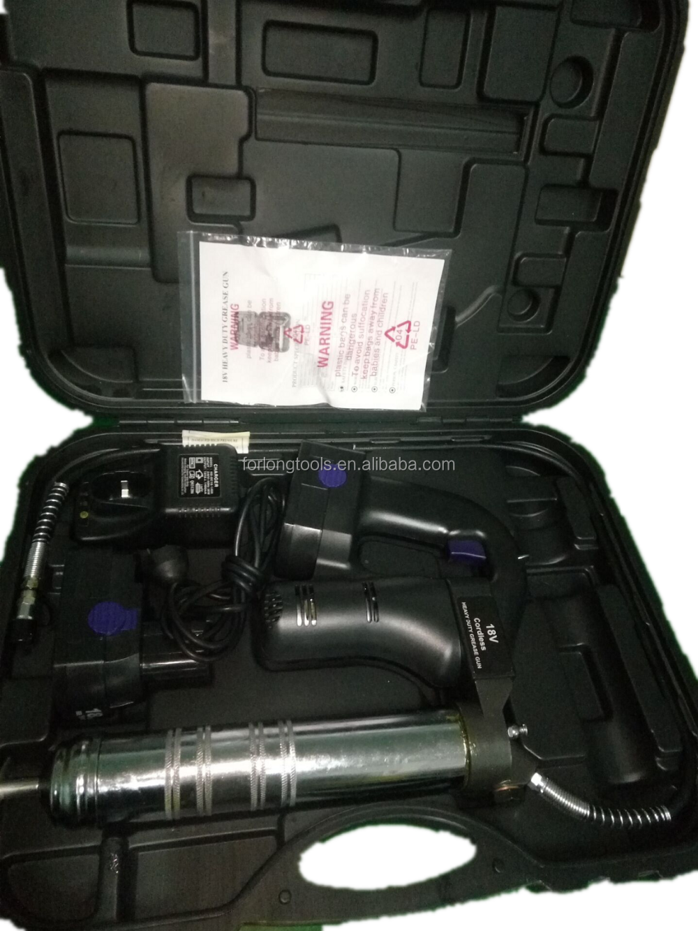 Universal OE NO. 18V Black Electric Grease Gun Rechargeable with 500cc Capacity and Long Life Japan Type Cordless