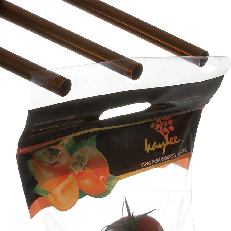 Stand Up Perforated Bags For Vegetables , PP Green Bags To Keep Produce Fresh