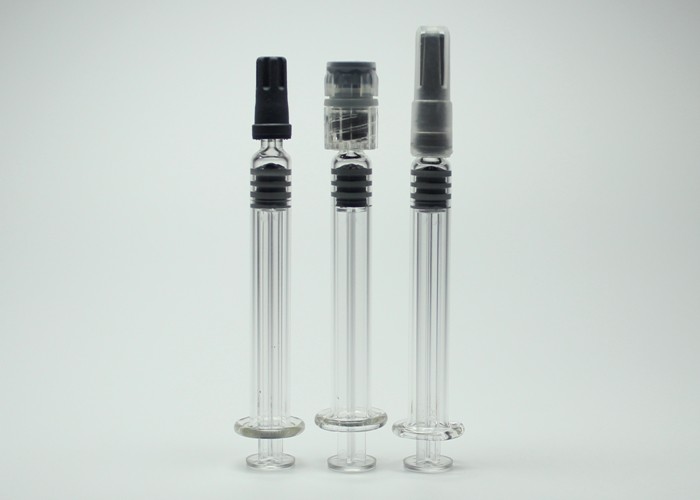 1ml Thin And Long Glass Prefilled Syringes Transparent Color For Cosmetics