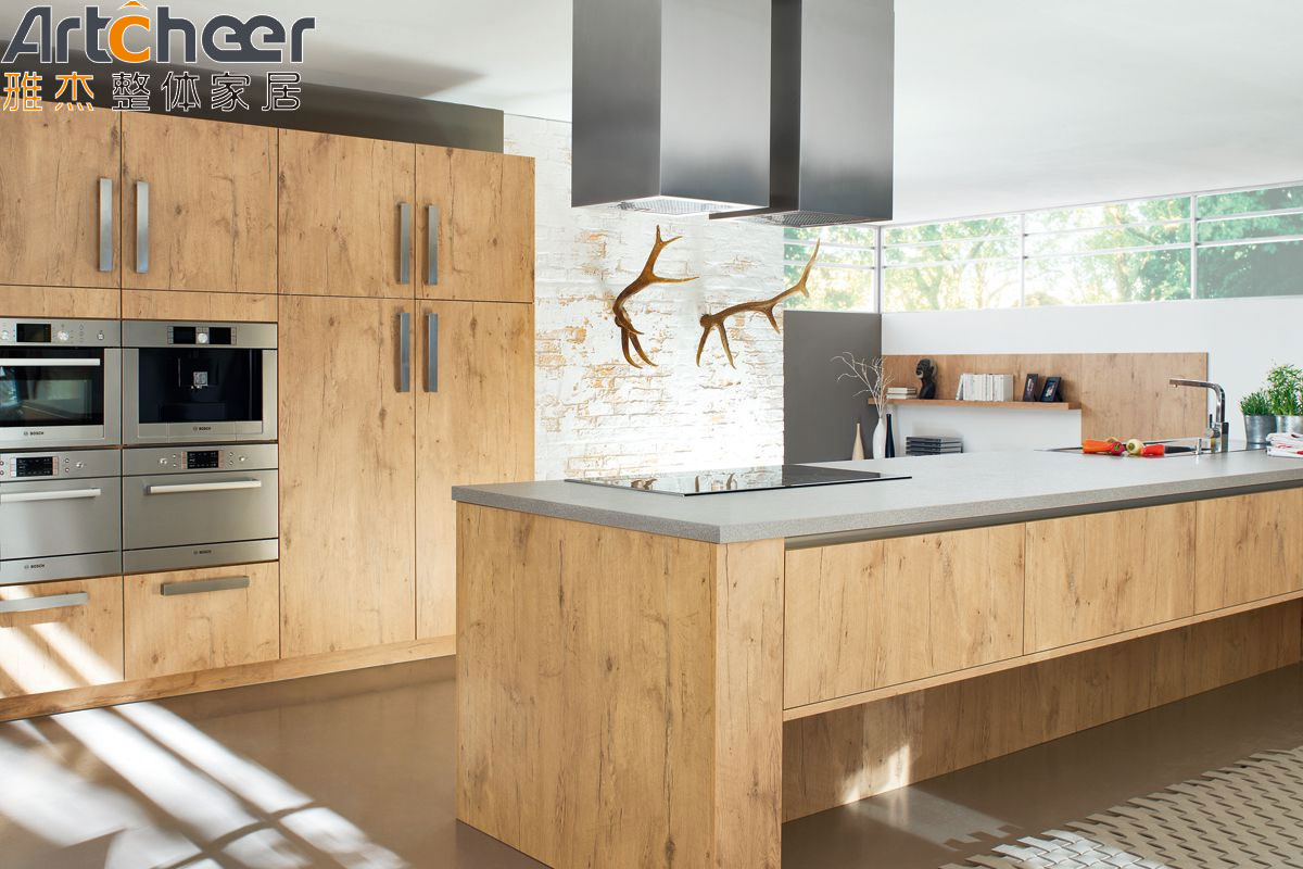 Customized Color Plywood Kitchen Cabinet Fronts In White Wood Laminated Modern Stylish Design