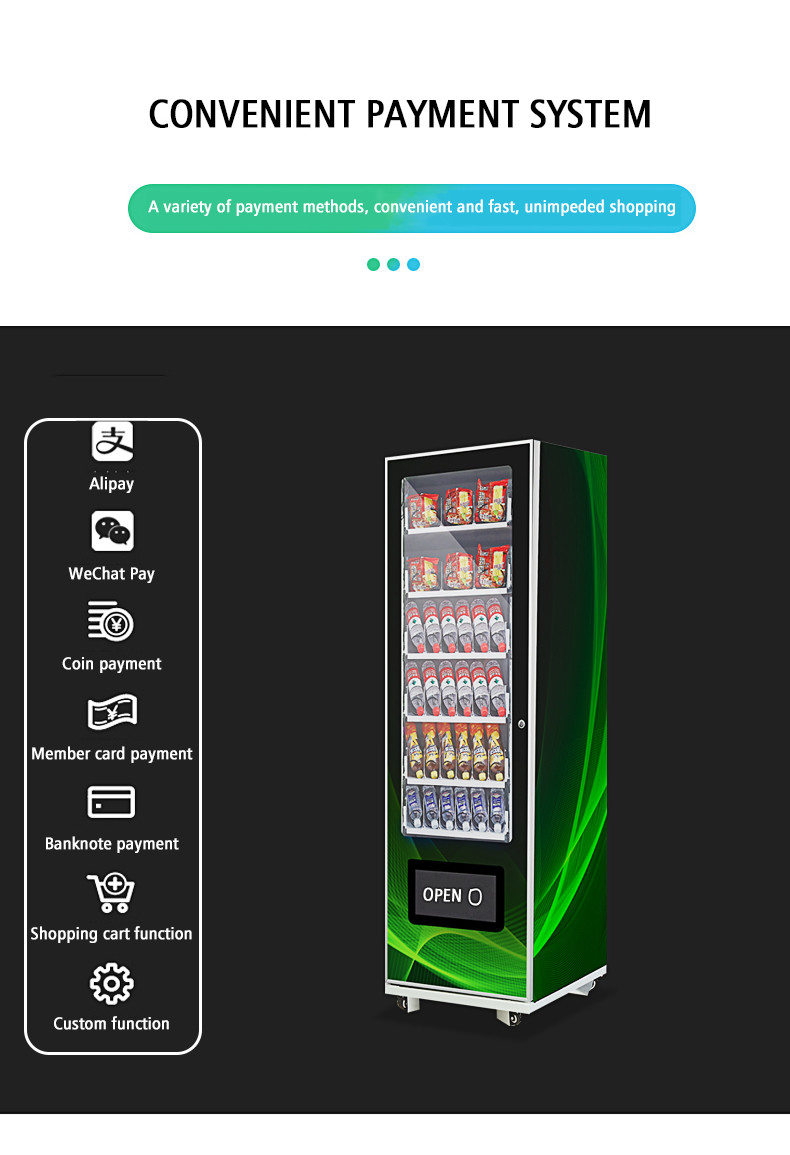 Automatic frozen food frozen ice cream vending machine instant vending machine