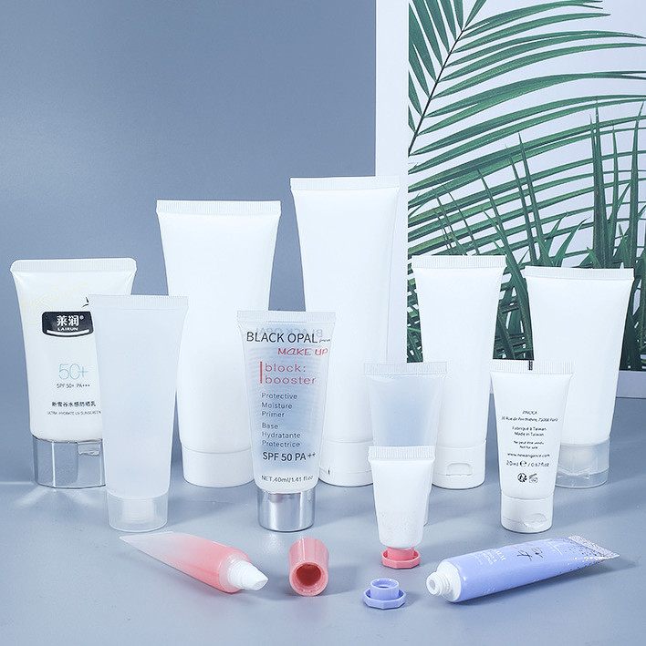 PE Face Wash Shave Foam Cosmetic Packaging Tube Hand / Cc Cream