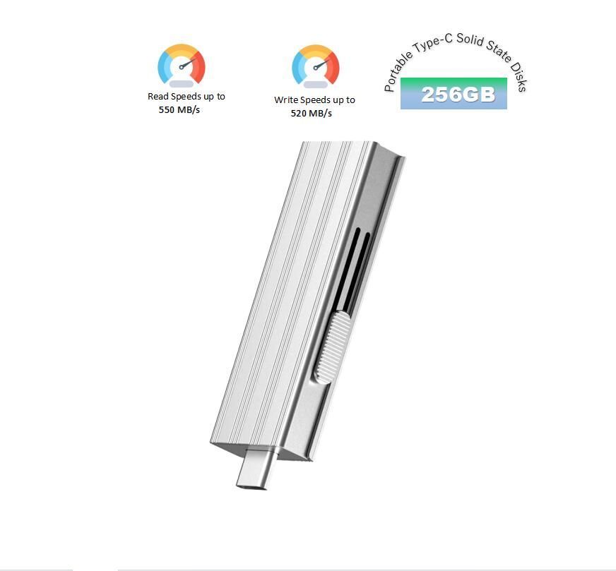 Infinites Portable Type-C Solid State Disks Sk USB 3.2 Flash Drive Provides a Read Speed of up to 550MB/S and a Write Speed of 520MB/S 128GB