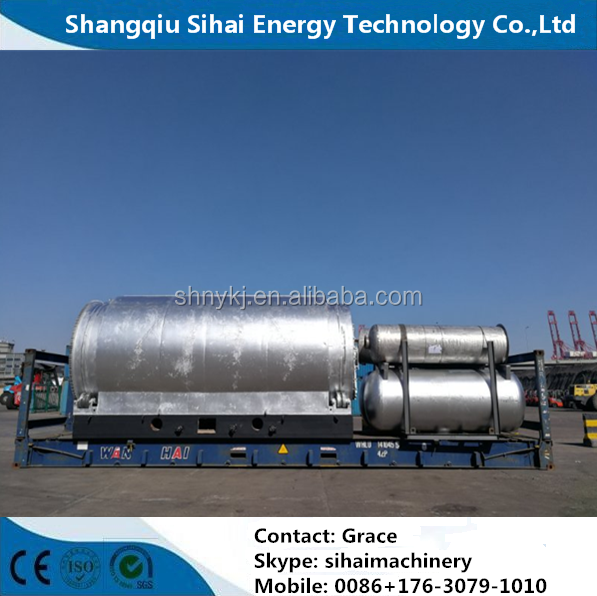 Raw Material Rubber 2022 Thermal Cracking Machine Refines Waste Tyres to Oil Equipment