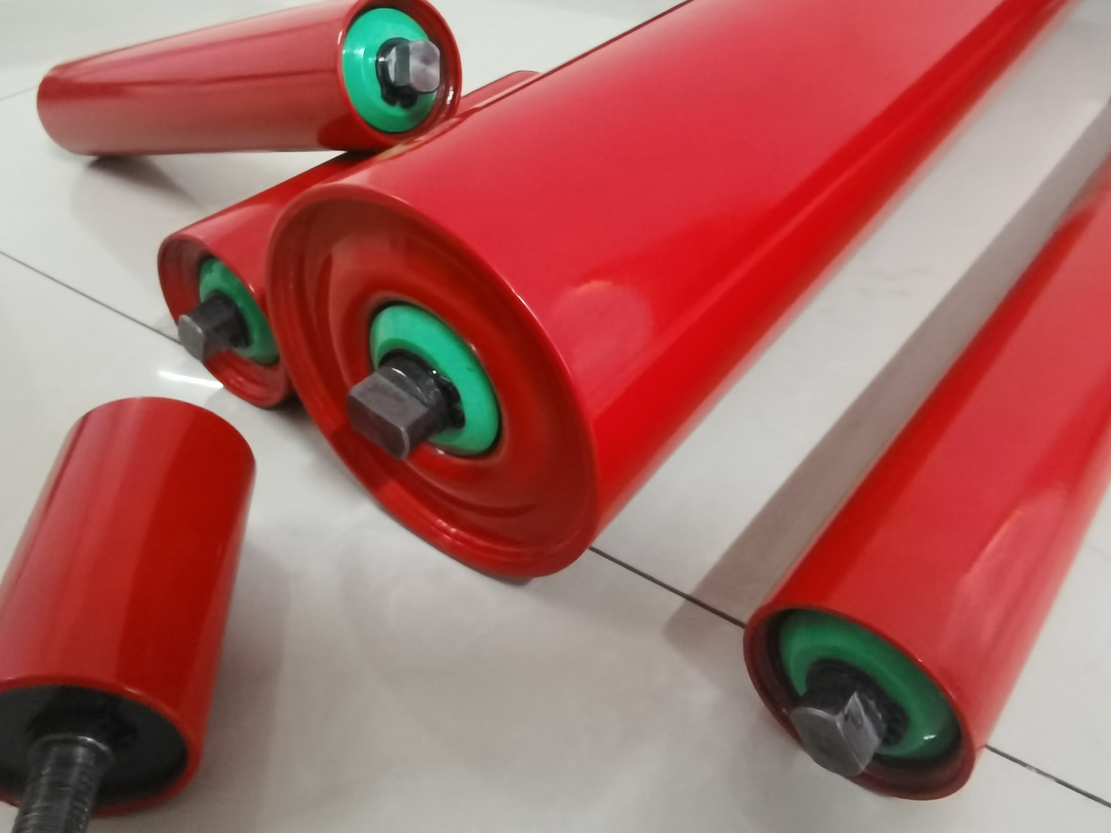 SGS Heavy Duty 219mm Steel Gravity Roller Idler For Conveyor
