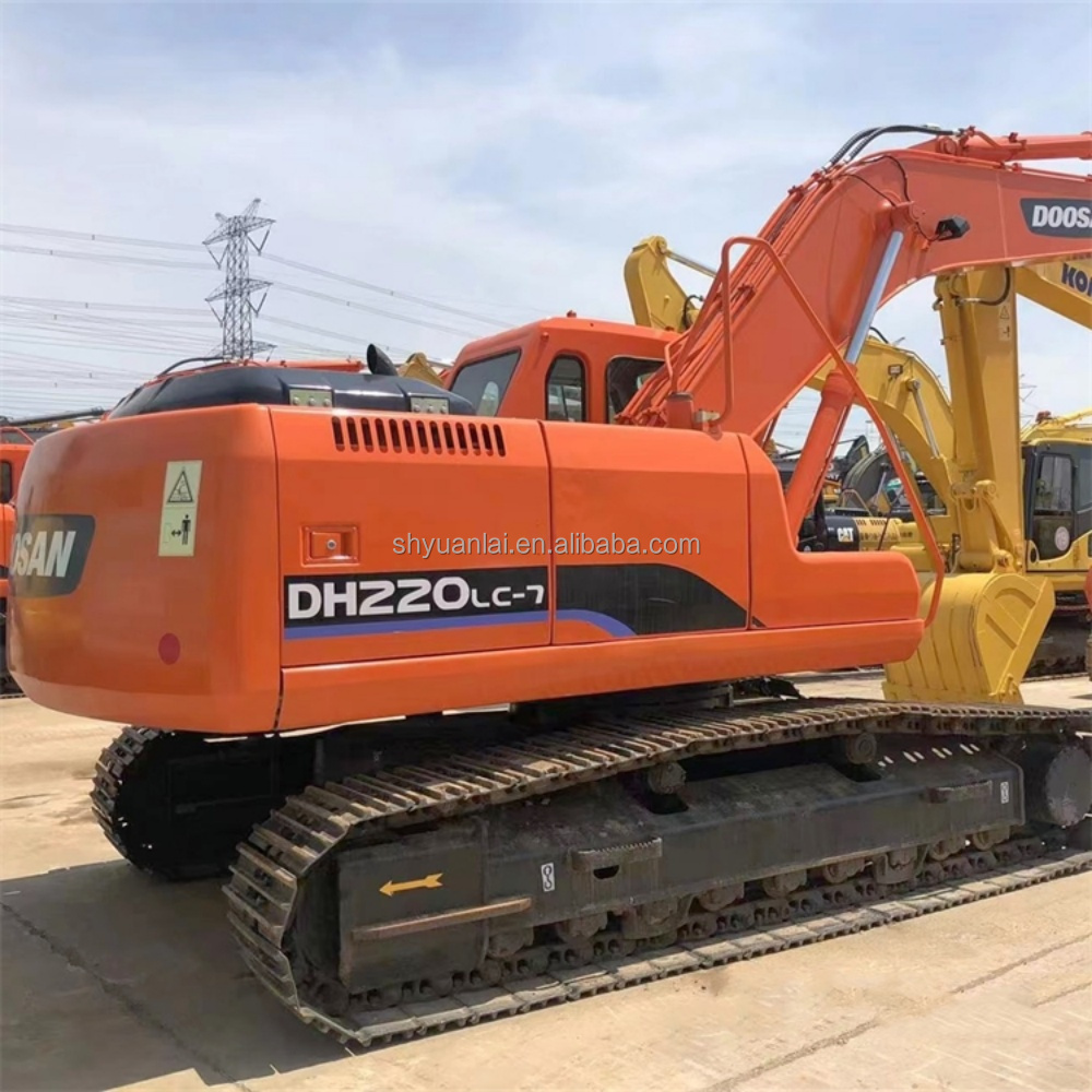 Used Doosan Excavator DH220Lc-7 with Original Hydraulic Cylinder and Good Cab Sealing