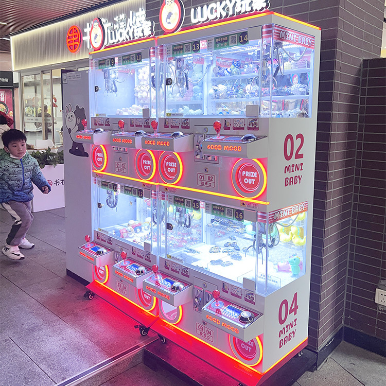 Children's 2-Person Mini Claw Machine Coin-Operated Arcade Game for Boutique Gift City