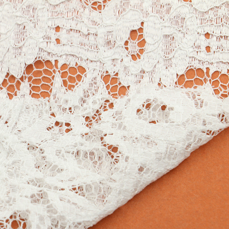 Garment Accessories Diy Stretch French Cord Lace Fabric Ivory Color