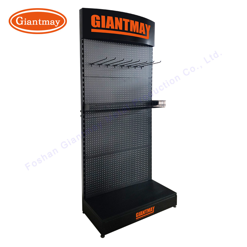 Free Standing Tool Floor Rack for Retail Shop Metal Display