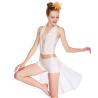 Buy cheap Lyrical Costume Half Skirt Biketard Halter Neck Dance Dress Performance from wholesalers