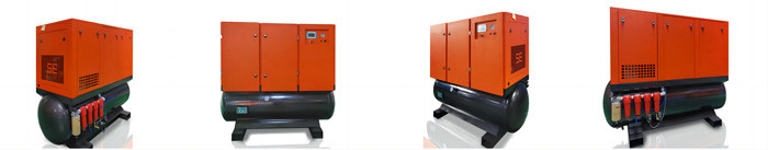10bar 13bar Fiber Laser Screw Type Air Compressor Tank Mounted Air Compressor