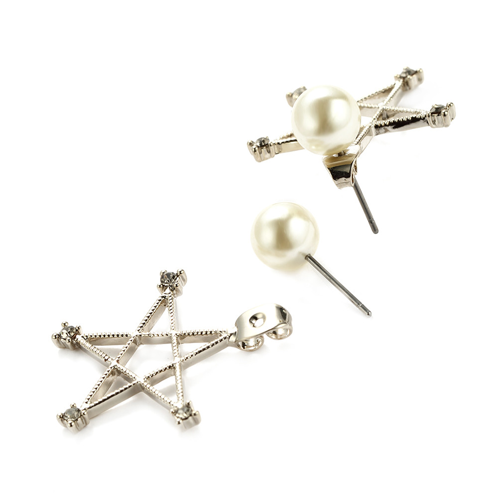 Wholesale Korean Cheap Star Pearl Stud Earrings Body Piercing Jewelry