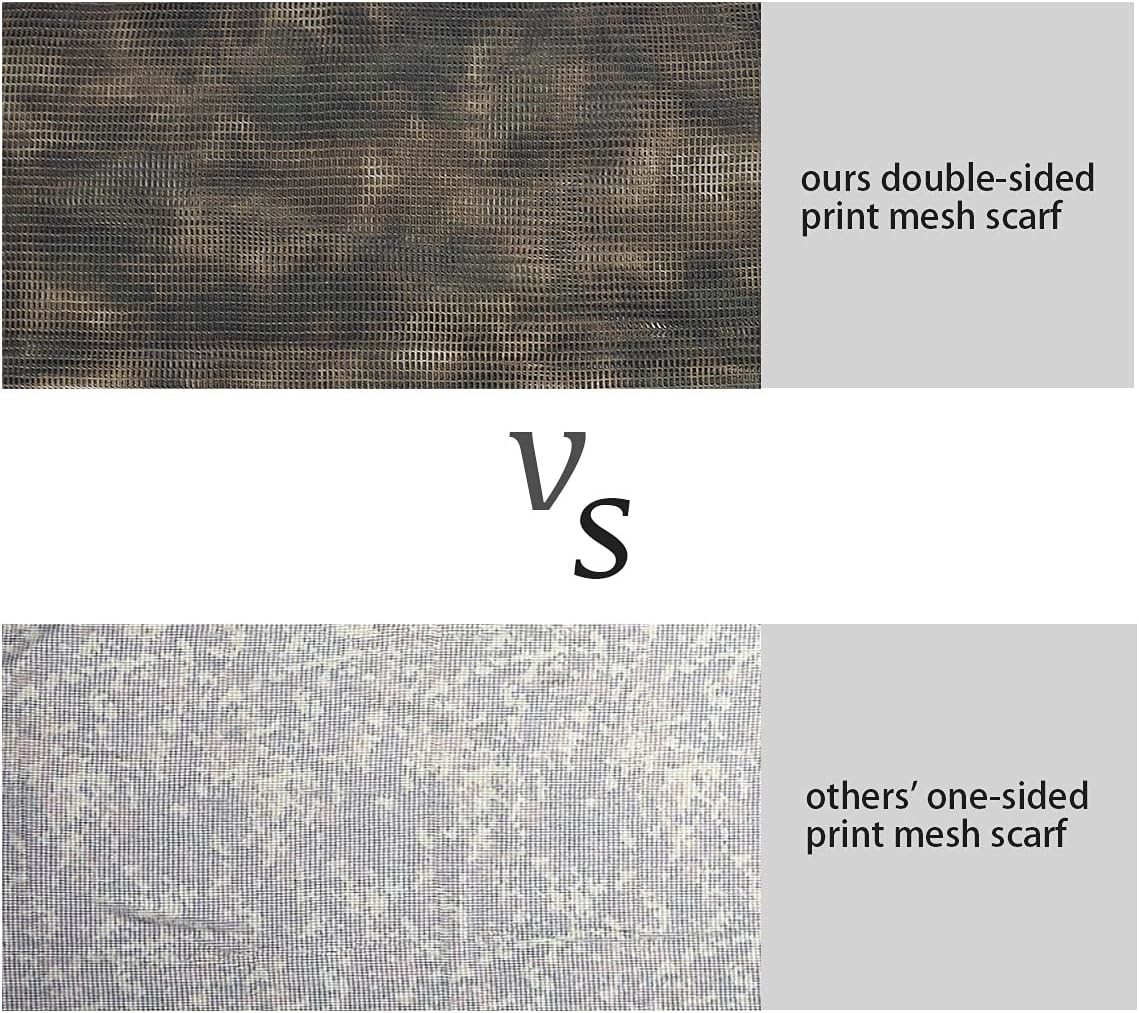 Camouflage Scarves, Sniper Veil Camo Mesh Material Hunting Shemagh Scarf Balaclava Head Neck Cover