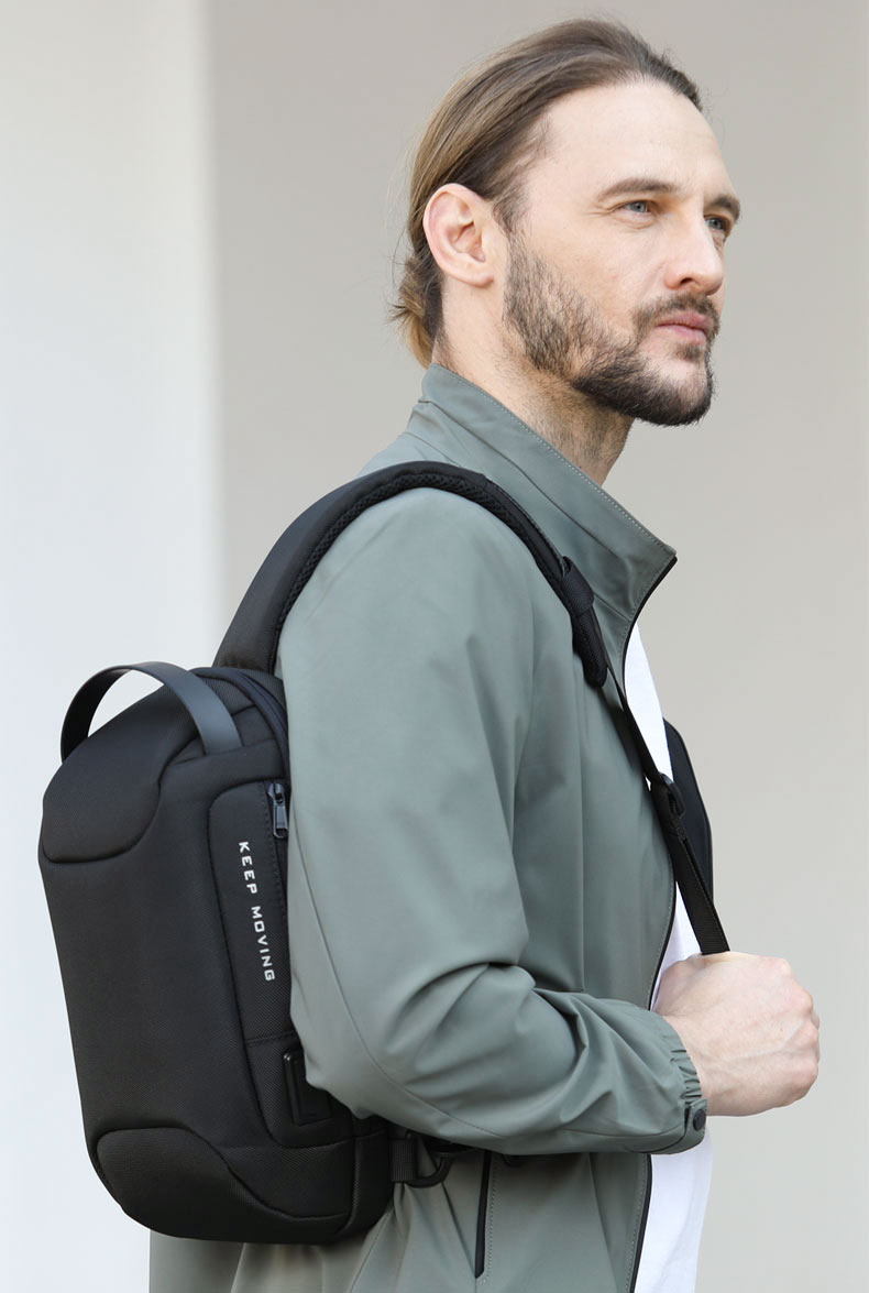 Factory wholesale waterproof fashion anti theft crossbody chest shoulder sling bag for men