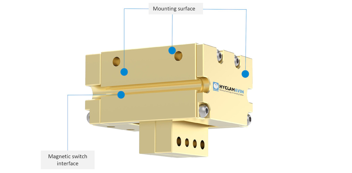 Industrial Robots Two Jaw Parallel Pneumatic Gripper Magnetic Switch Interface Multiple