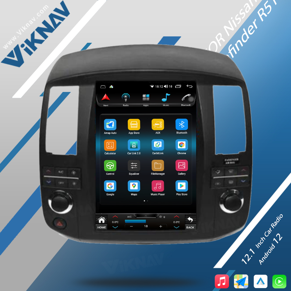 Viknav For Nissan Pathfinder R51 2006-2011 Android Car Radio 12.1 inch GPS with screen Car Audio Stereo Head multimedia