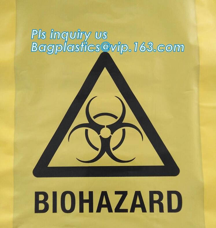 8-10 Gallon Medical Waste Trash Bags Compostable Biohazard Waste Bags Infectious Waste Basure Infecciosa Bags, bagplasti