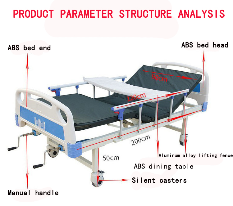 S&J Dental Equipment Manufacturer Wholesale Luxurious ICU Patient Bed Medical Hospital Beds for Sale Metal Parts Material Safe