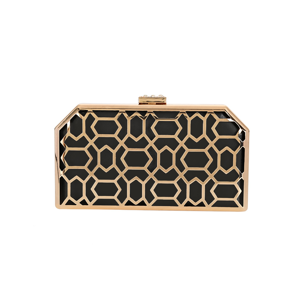 250g Trellis Hollow Out Clutch Frame Hexagon Purse Frame 18*12cm