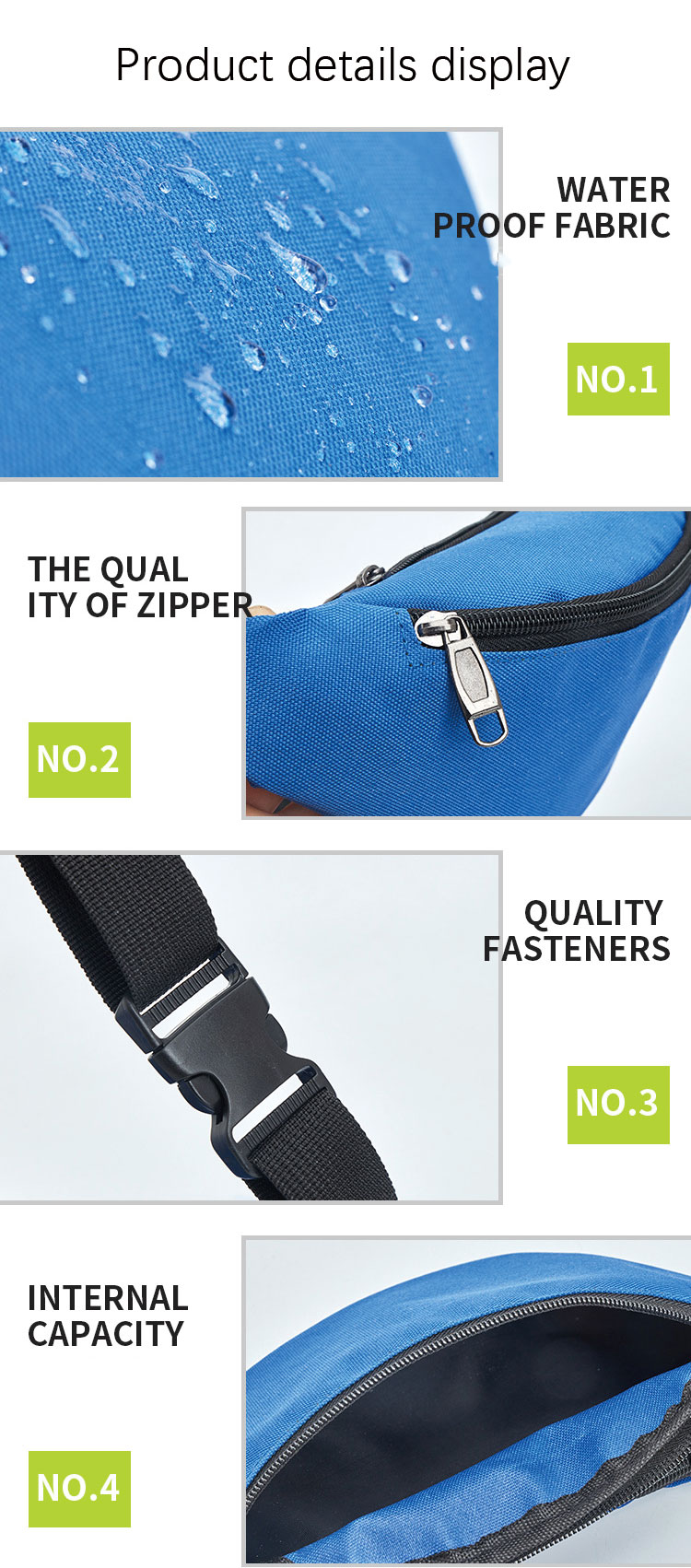 Unisex Waist Bag Fashion Waterproof Chest Handbag Pocket Bag