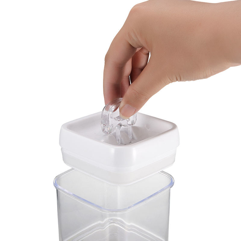BPA free Customized Square Type Set Of 3pcs Plastic Airtight Food Storage Box