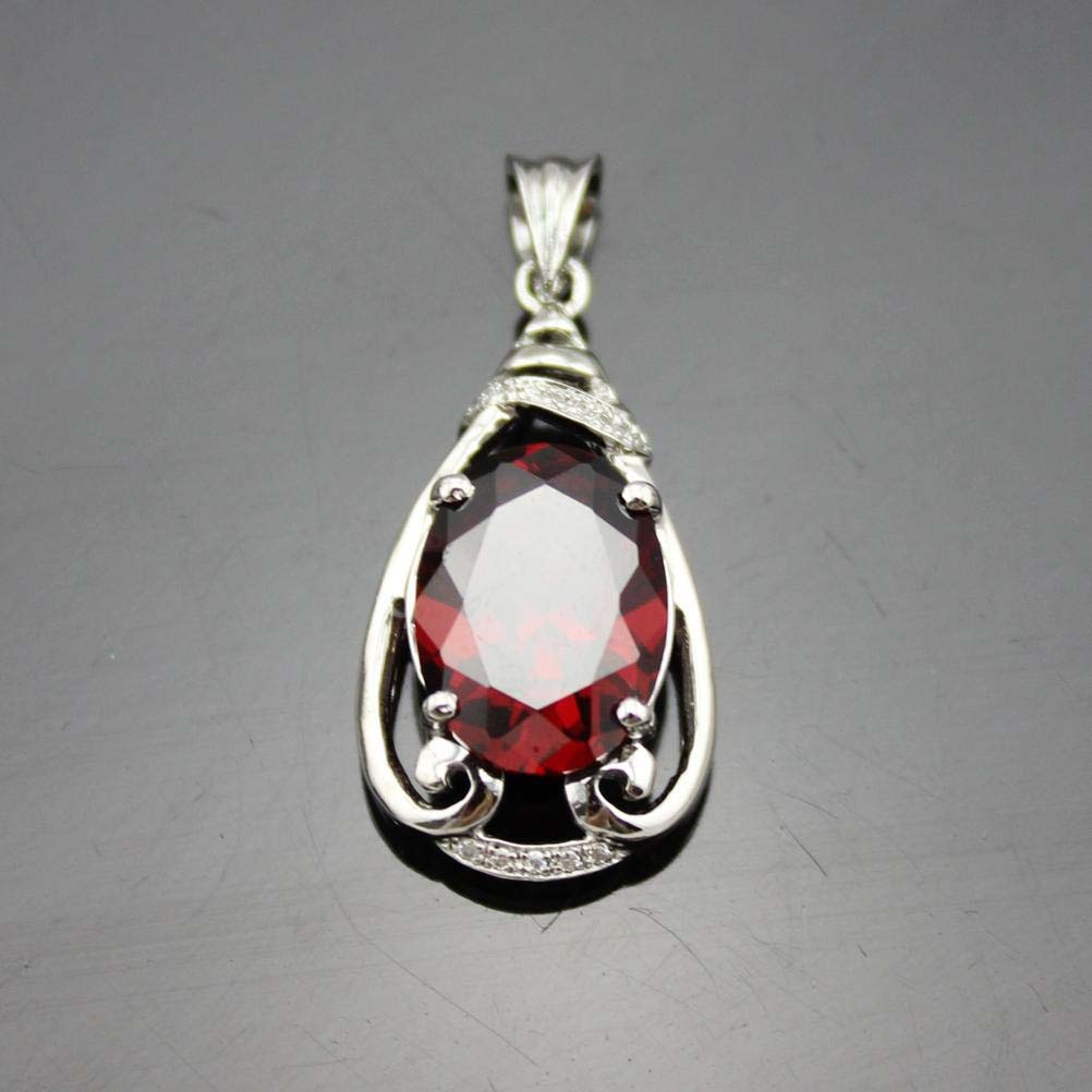 925 Silver Jewelry 9mmx11mm Amethyat Cubic Zircon Pendant(PSJ0406)