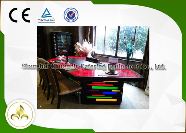 11 Seats Rainbow Light Teppanyaki Hibachi Grill , Stainless Steel Teppanyaki