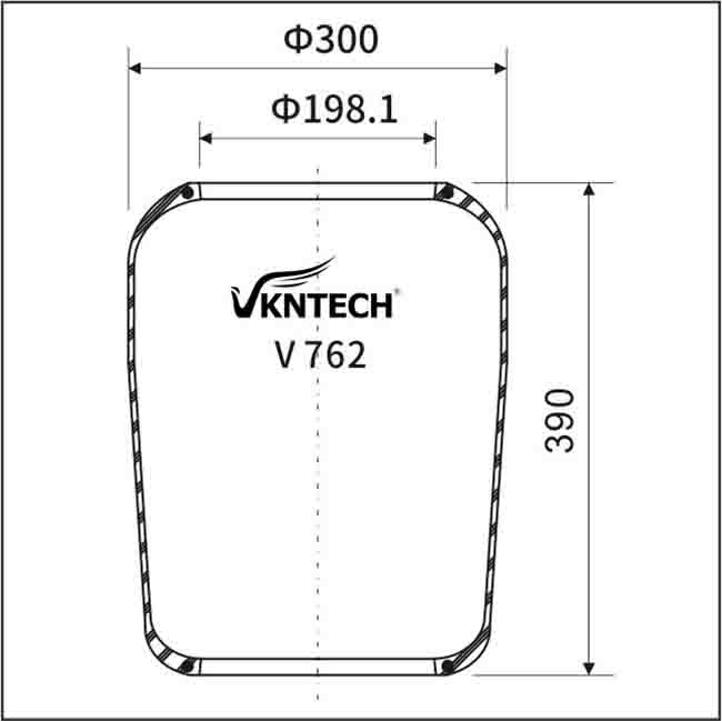 4.731.013.000 Bus Air Springs 1R2D 390 360 Goodyear 9010 Semi Trailer Air Bags VKNTECH V762