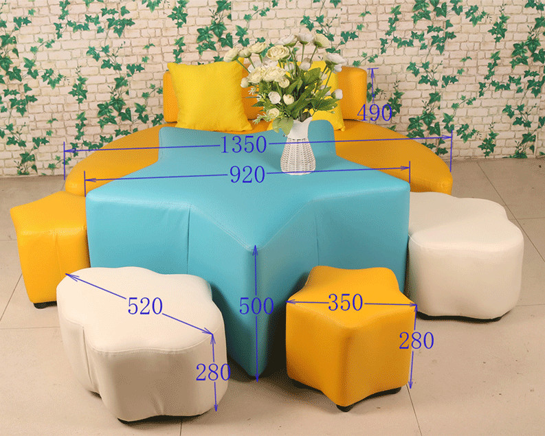 Leather Children Sofa Chair 35*28*35c For Living Room