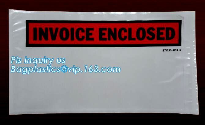 TNT DHL shipping packing list document envelopes, packing list padded envelope, tamper proof express use plastic packing