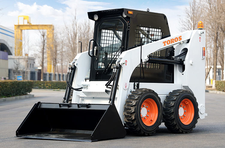 Road Maintenance Small Track Skid Steer Loader With 4 In 1 Bucket