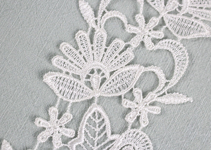 Floral Embroidery Dying Lace Fabric Guipure Venice Collar Appliques For Dresses