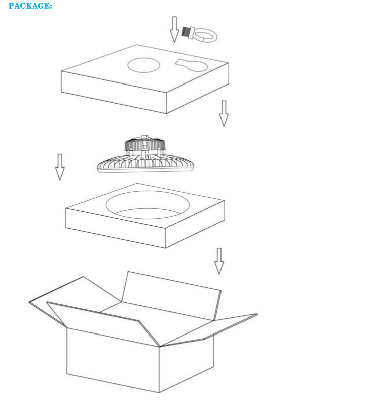 Explosion Proof 200w Led High Bay Lights 24000 Lm IP65 Ufo Warehouse