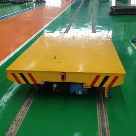 Battery Powered Transfer Cart 6 Tons Stainless Steel Platform Electric Transport Cart