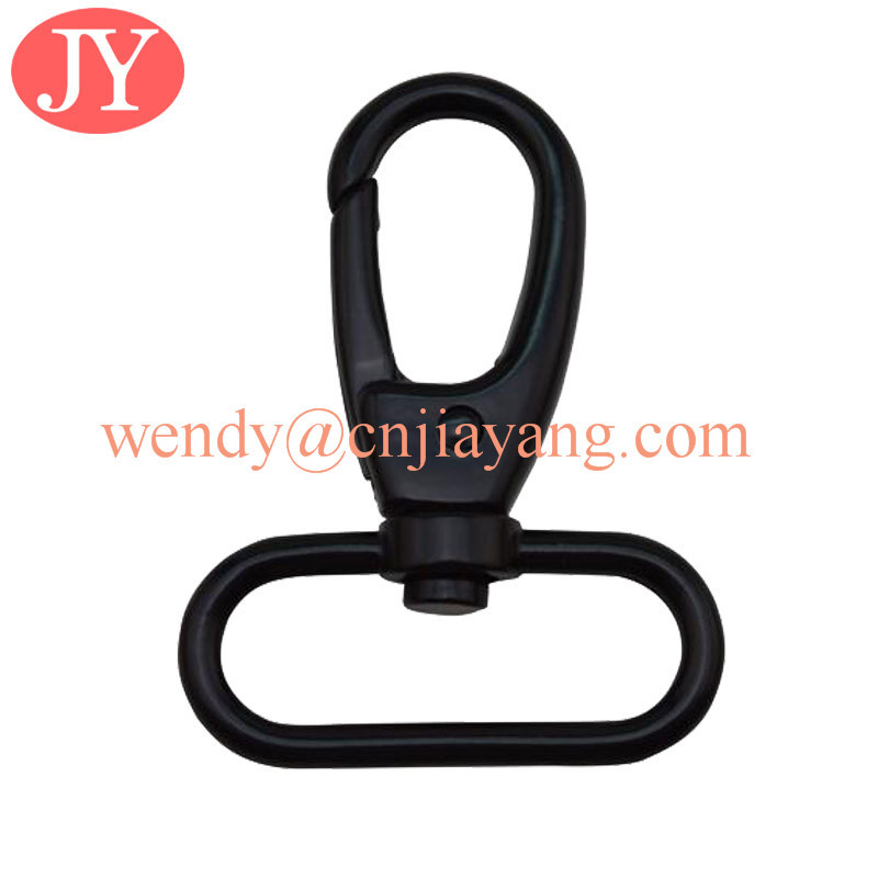 jiayang zinc alloy one inch matte black color snap hook for handbags