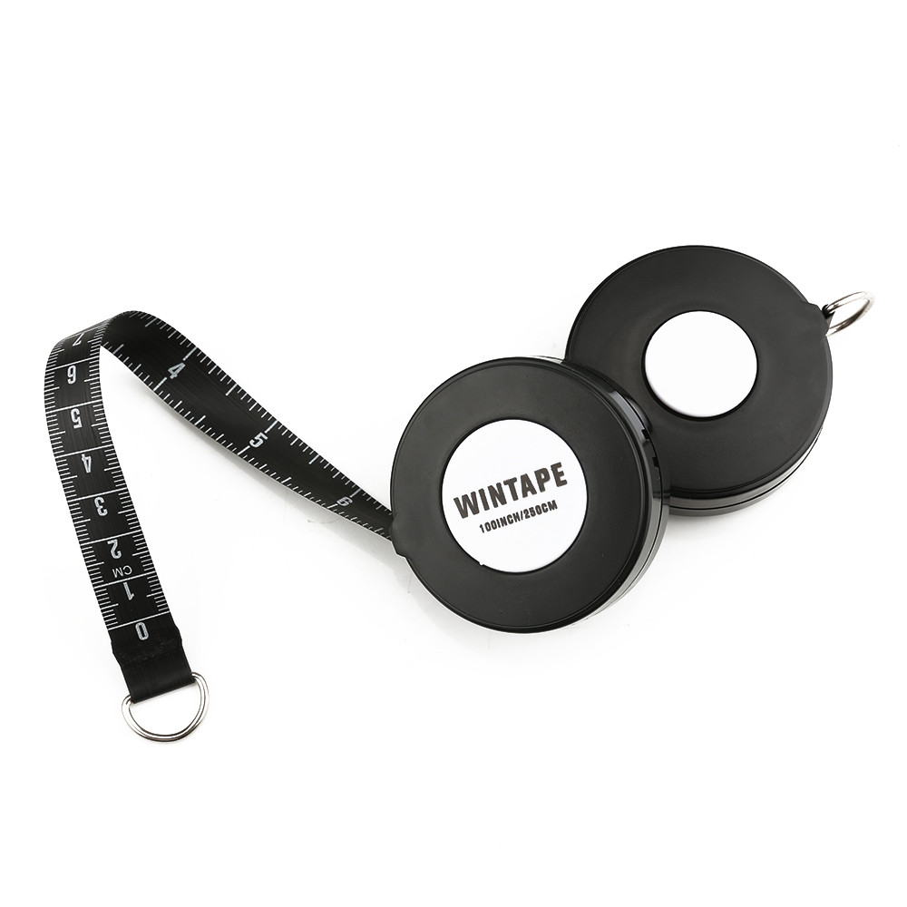 Wintape Clear Large Numbers 100 Inches 2.5meters Extra Long Black Tape Measure For Clothing Designer