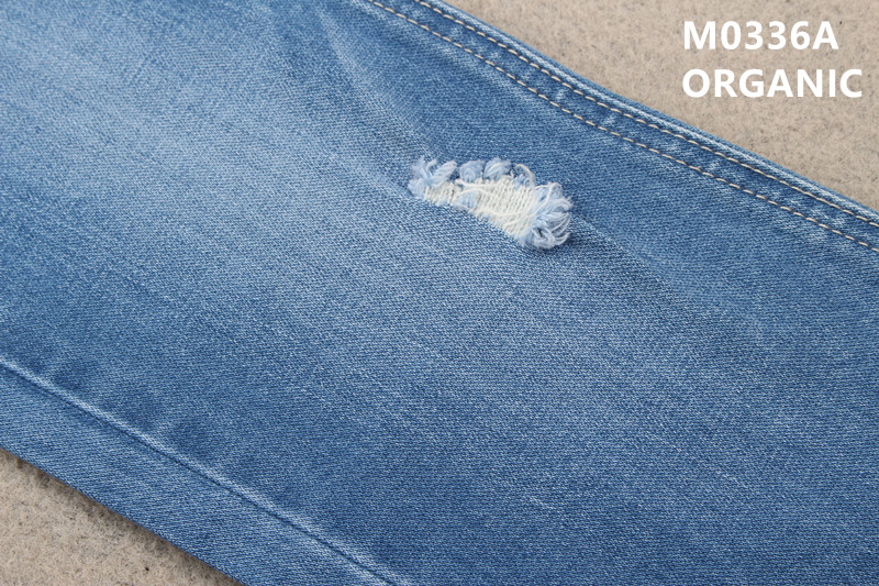 10.6oz 359gsm Eco Friendly Organic Cotton Broken Twill Denim Fabric