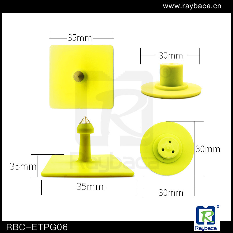 Square Shape Dia30mm TPU Pig Ear Tags For Animal Identification