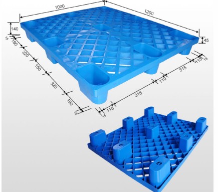 9 feets hdpe plastic material pallet for transportation export plastic pallets for brick block making machine