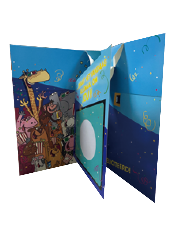 Popular Voice Record Music Greeting Card With Full 4C Color Printing